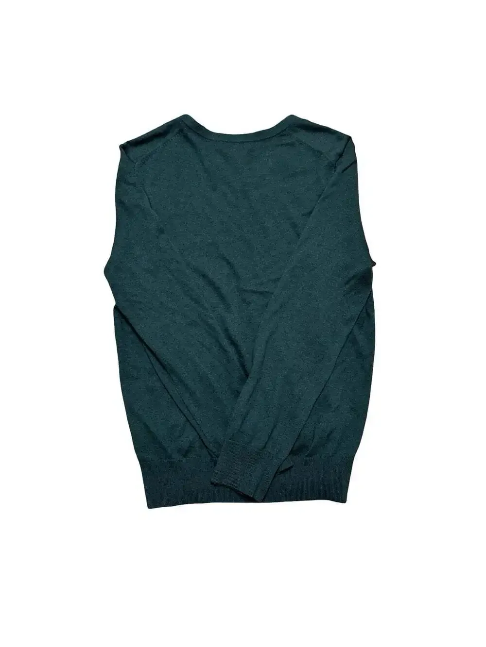 Banana Republic Knit V-Neck Pullover Sweater Men’s L Green Silk Cotton Cashmere